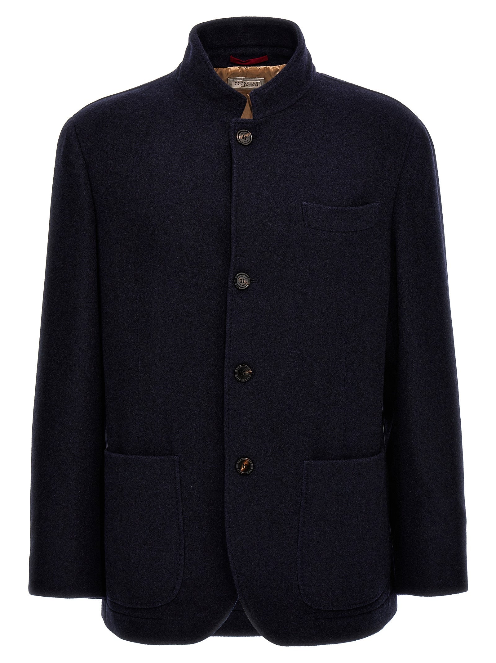 Single-Breasted Cashmere Jacket Giacche Blu