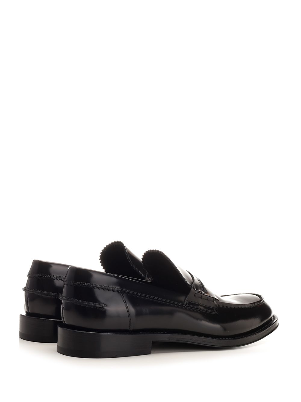 Corvari Brushed Leather Penny Loafer Mocassini - Nero | ef77db72899d26c46bbbea181a42983ed533a40b