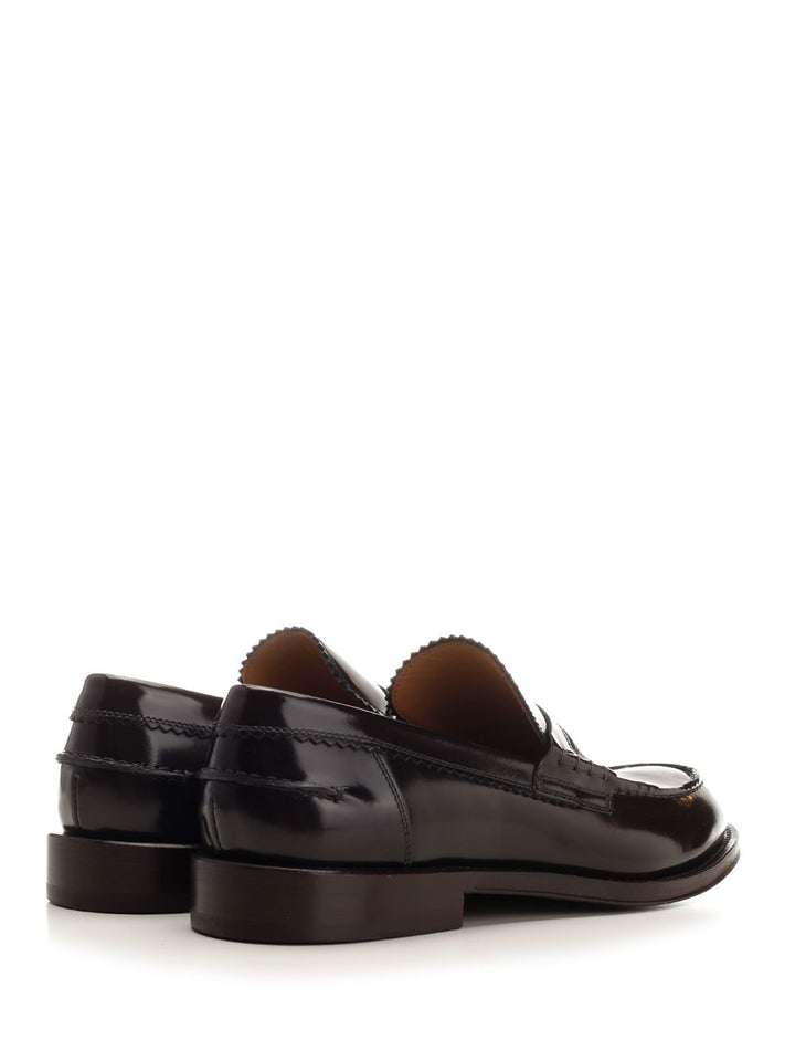 Corvari Brushed Leather Penny Loafer Mocassini - Nero | 621637197dd7c1ae26b94e10c321022149890754
