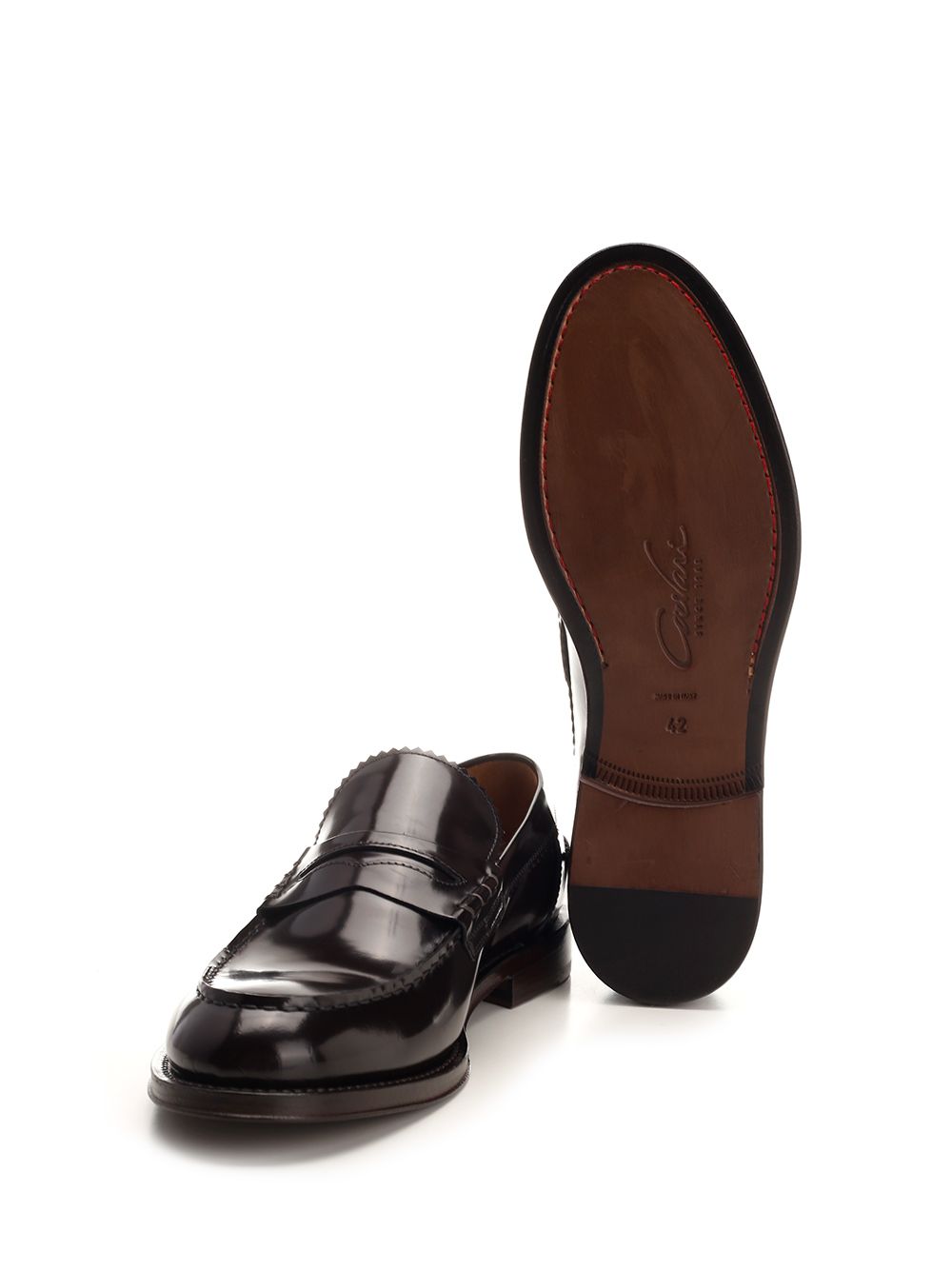 Corvari Brushed Leather Penny Loafer Mocassini - Nero | 581e6cf8156d0bfd745a20a6018af13dac5f03df