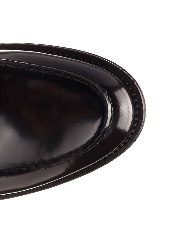 Corvari Brushed Leather Penny Loafer Mocassini - Nero | 7e219751c2b9db3aad62c374be7e96a09ef58d17