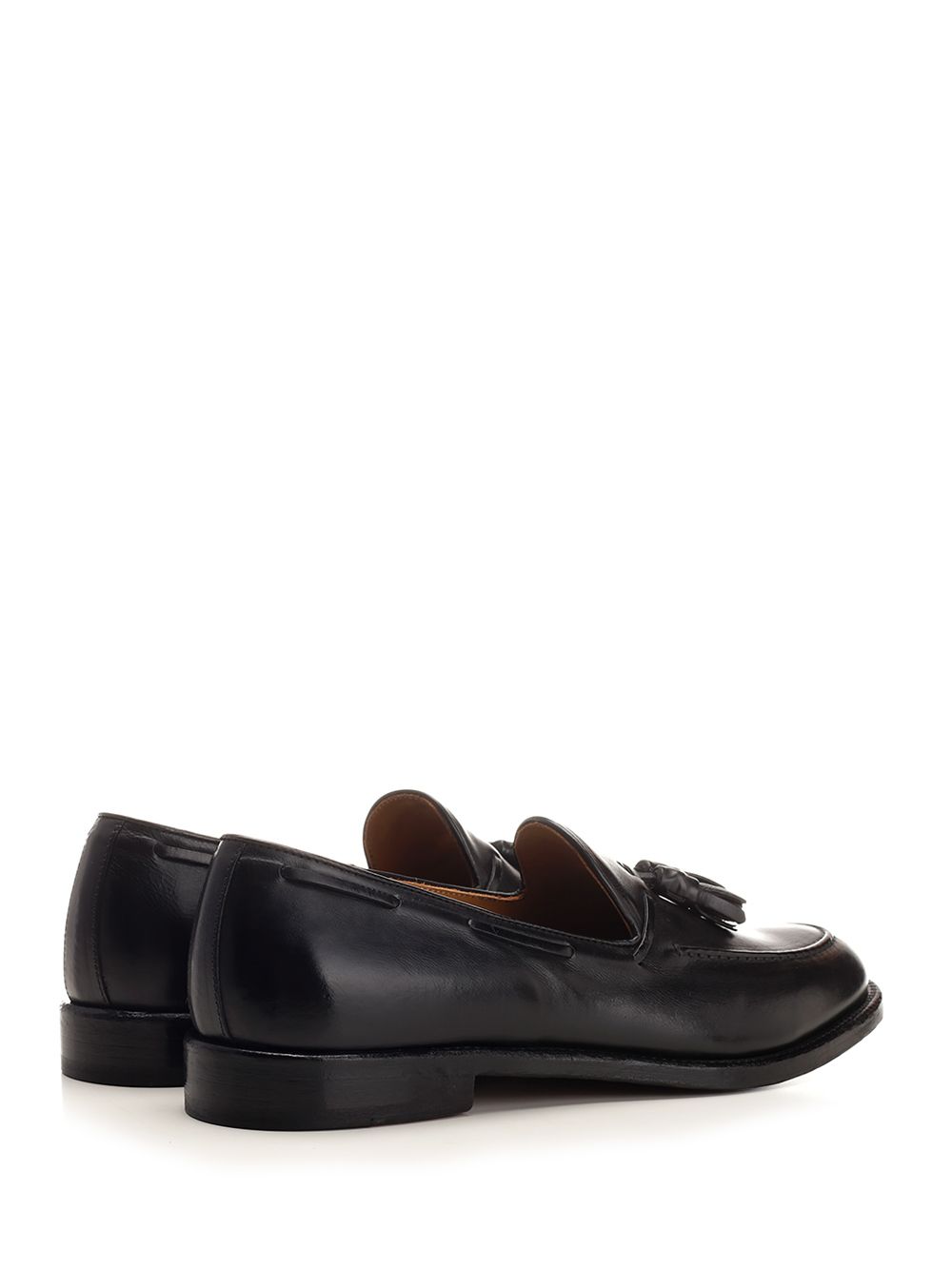 Corvari Leather Loafer With Tassels Mocassini - Nero | a0e272dd17098e2d06d1006b5814aecb388b7133