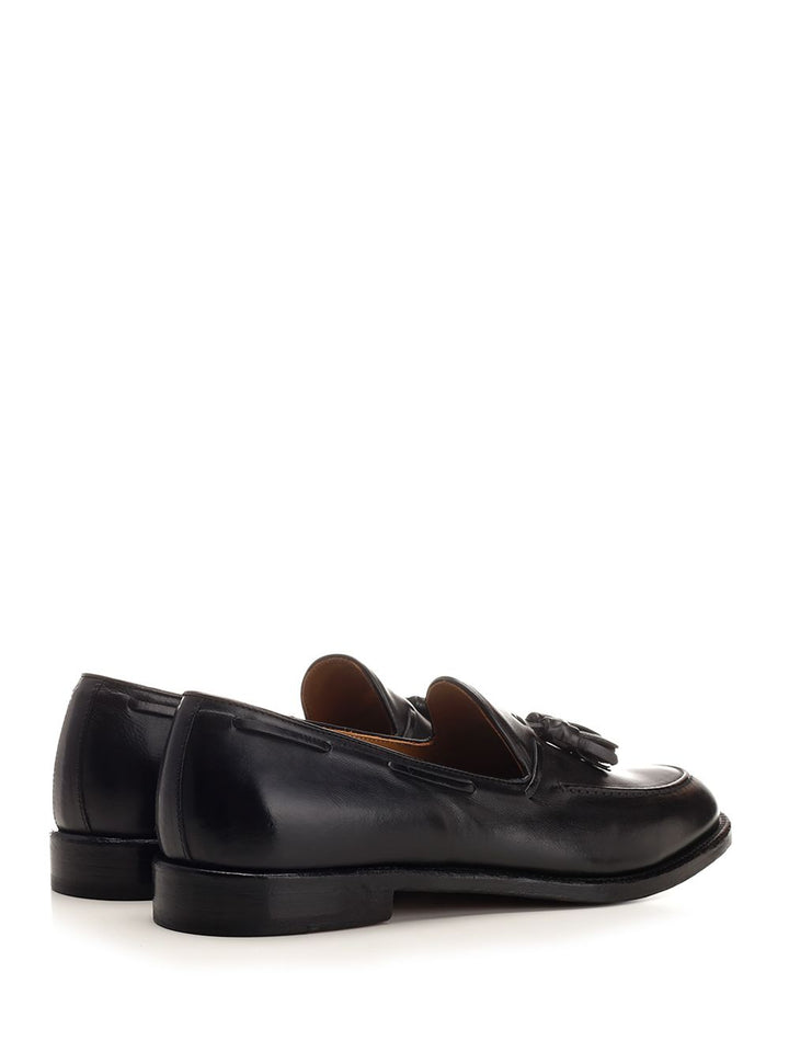 Corvari Leather Loafer With Tassels Mocassini - Nero | a0e272dd17098e2d06d1006b5814aecb388b7133