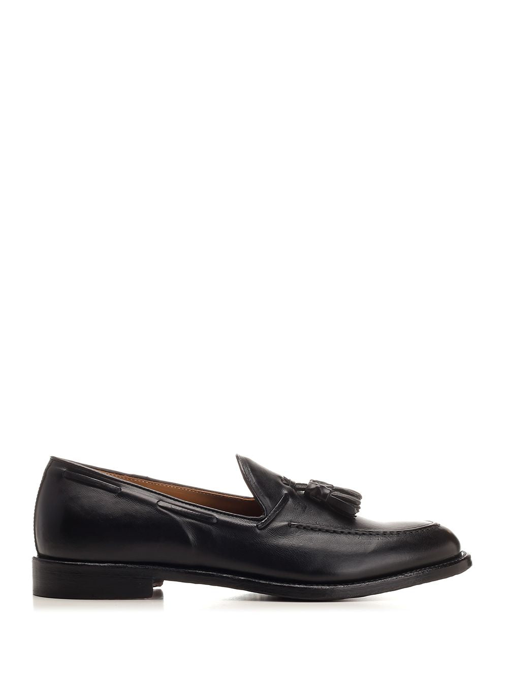 Corvari Leather Loafer With Tassels Mocassini - Nero | 81e8e18f6f7b01da36fb66269237f6702b2b475f