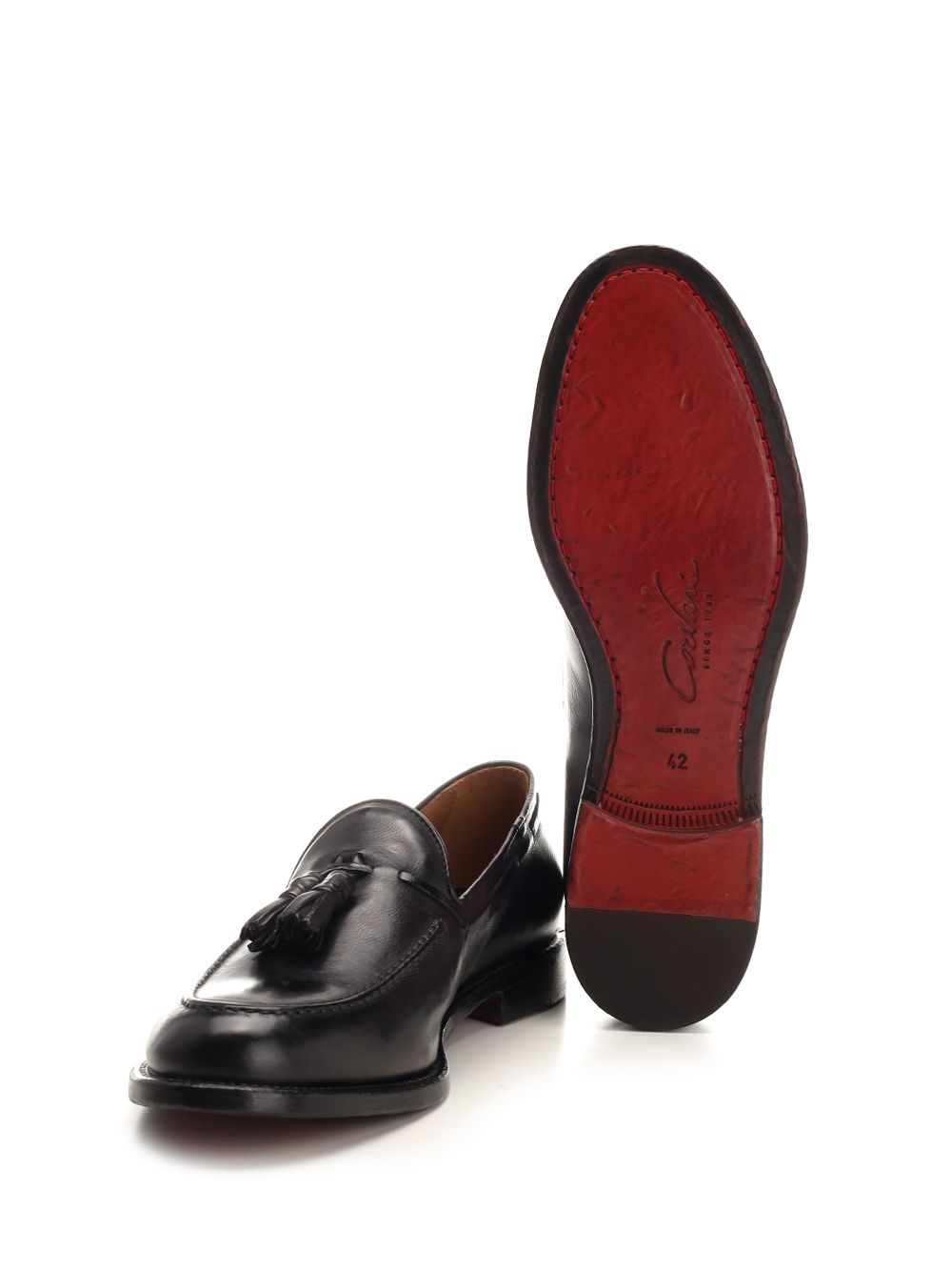 Corvari Leather Loafer With Tassels Mocassini - Nero | 203b84e106cefd9b4dbc3564ba44978ea0a26c29
