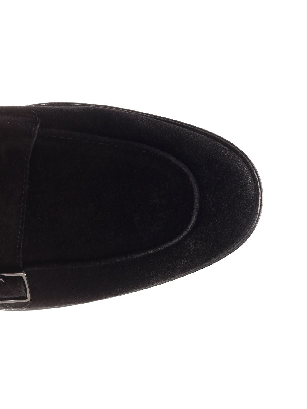 Corvari Double Buckle Suede Loafer Mocassini - Nero | c6a415d7e0f81480ee793e0f38e2e5e67b1a1114