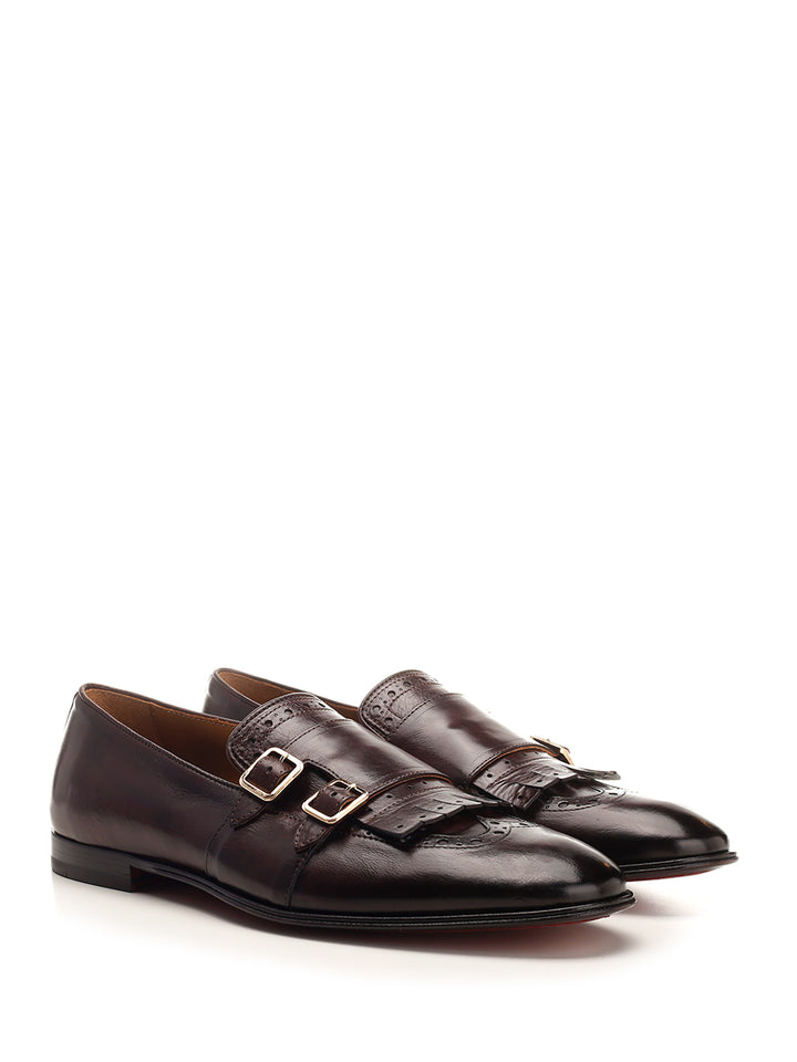 Corvari Double Buckle Loafers Lace-Up Shoes - Marrone | 390cc0f86cb9d49d61f857caee21faff3cf0469f