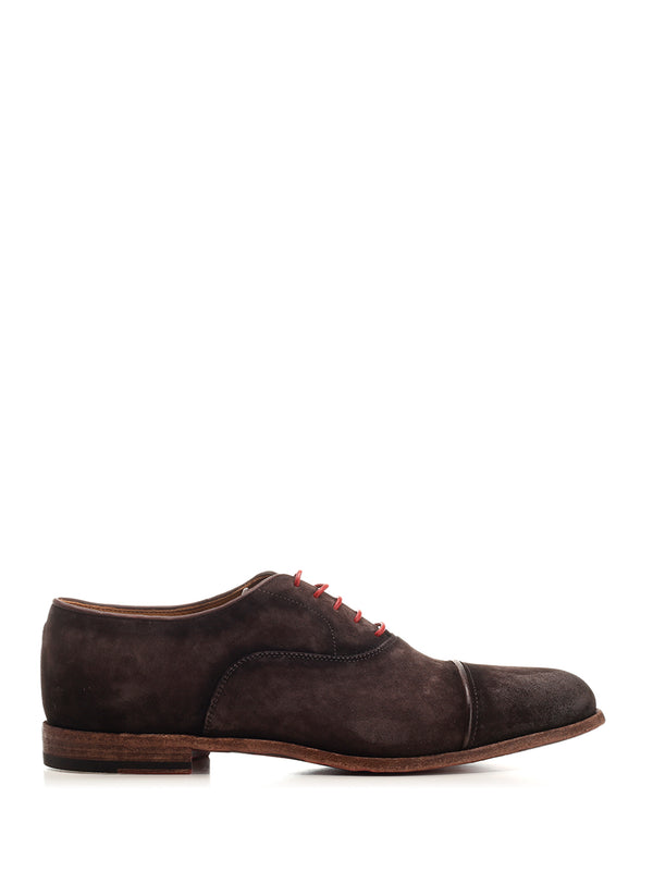Derby Shoe In Suede Lace-Up Shoes Brown