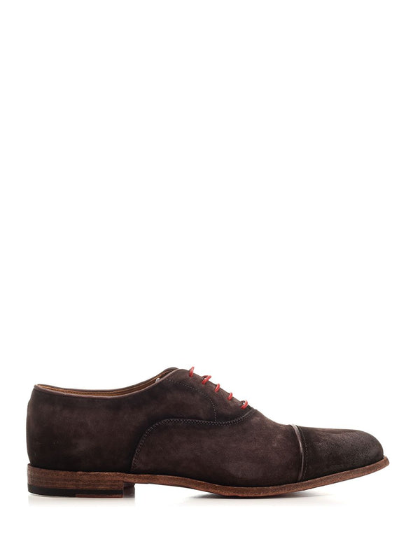 Derby in Suede Marrone