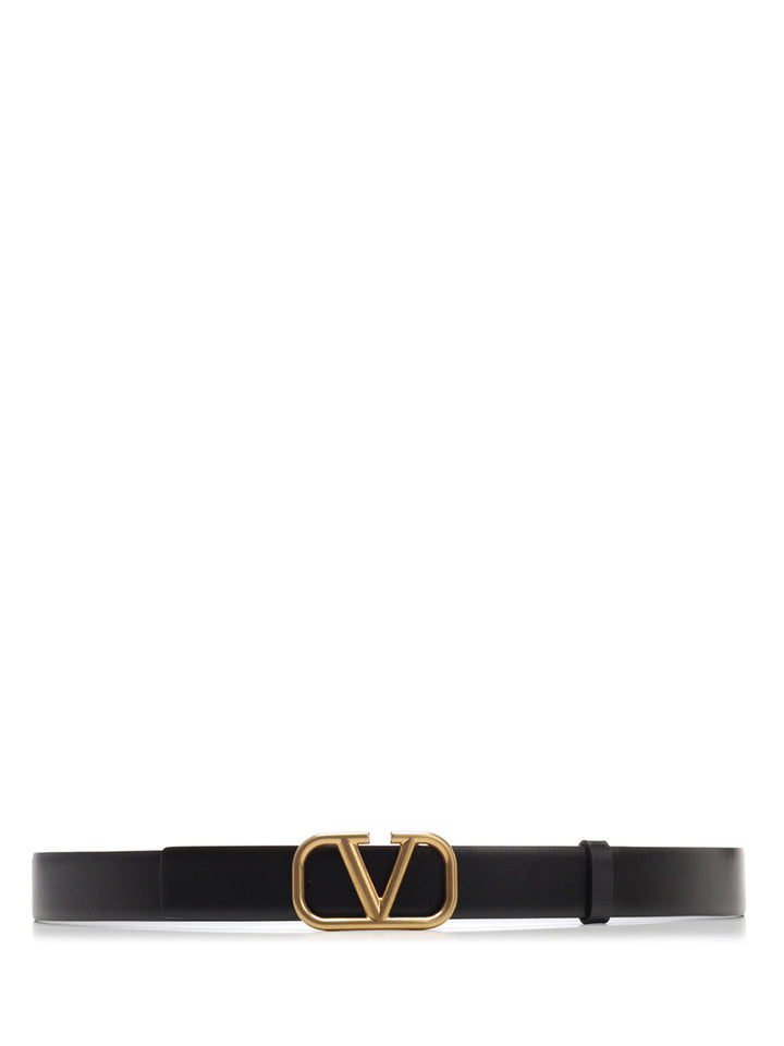 Valentino Garavani V Logo Cinture - Nero | 08c160ee894bebb1b4f360b95113c88a43fff41a