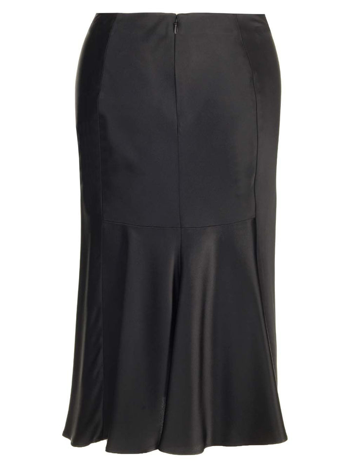 Stella Mccartney Satin Midi Skirt Gonne - Nero | 76adb046aedfe9a1f5327a3e7d0facea7a07daa8