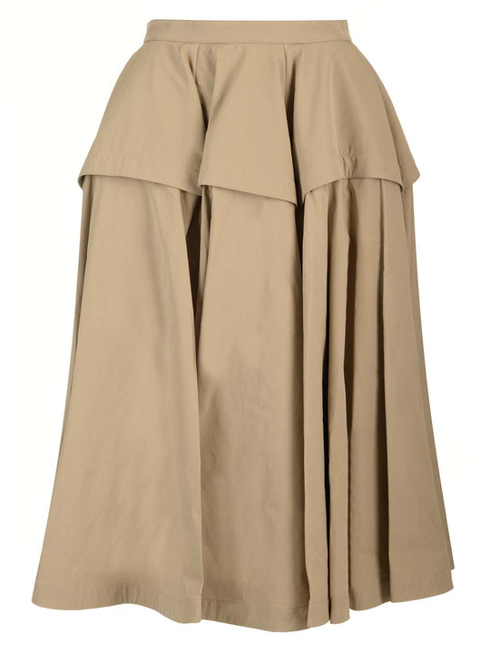 A-Line Skirt Gonne Beige
