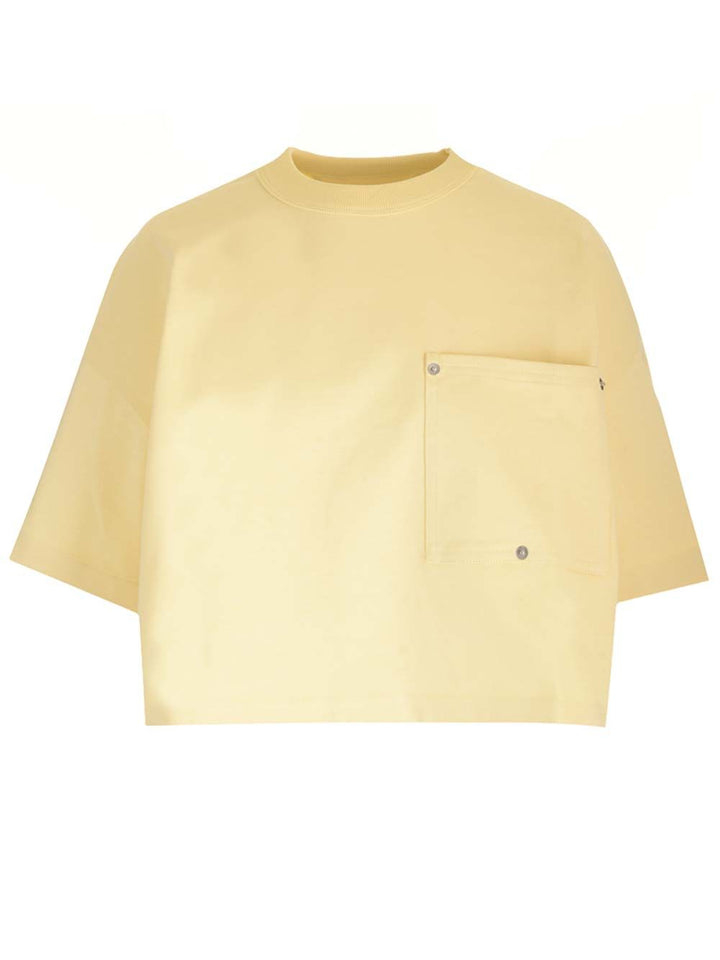 Bottega Veneta Yellow Cropped T-Shirt - Giallo | 924995ecba1c6efafd84425bbcde22b457685de4
