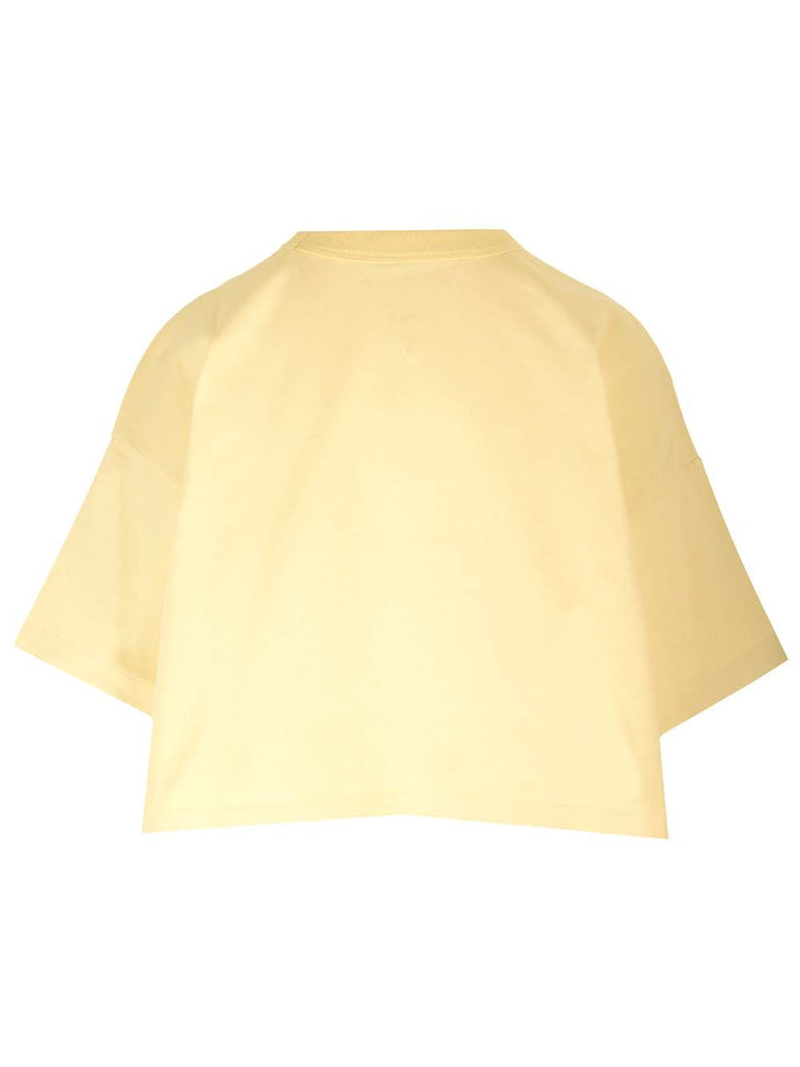 Bottega Veneta Yellow Cropped T-Shirt - Giallo | 4e47211abbbbe41b4b803455f4b0bc399bd567b1