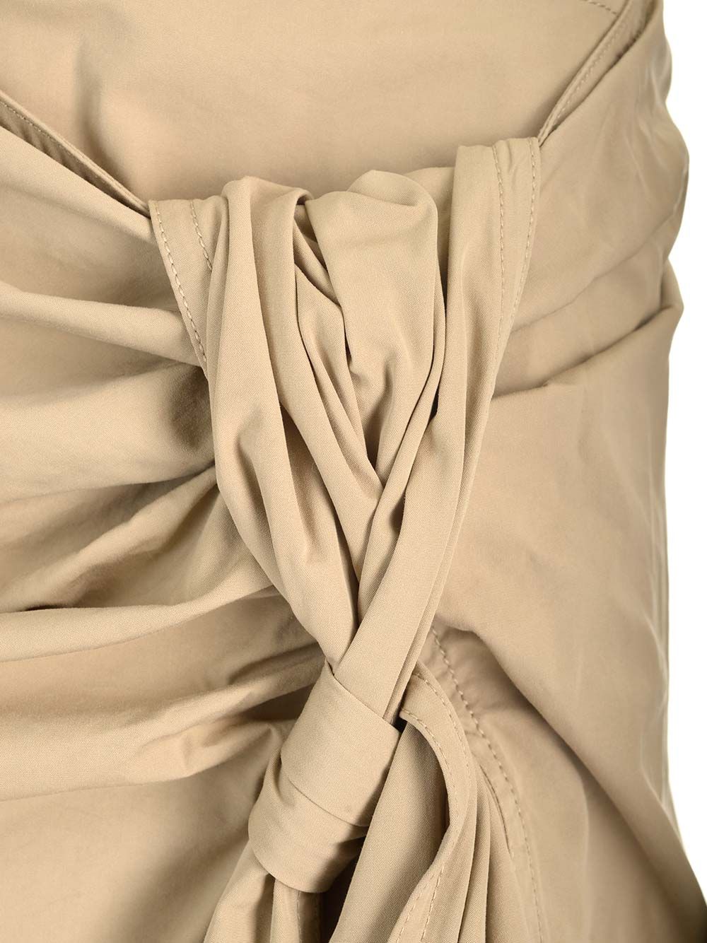 Bottega Veneta Compact Cotton Midi Skirt Gonne - Beige | 2647c36e3968643a0643a41a7c02e70875e62dbe