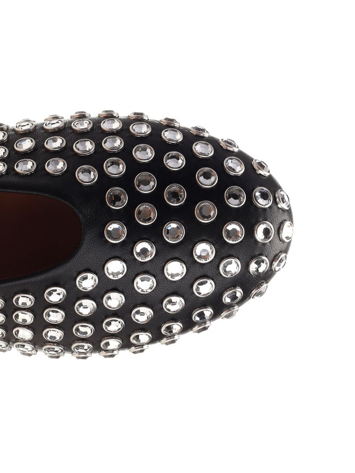 AlaÏA Rhinestone Mesh Ballerina Scarpe basse - Bianco | b1b5e3fcc7b75d4f4eb6085f5fcd876e826f5a5d