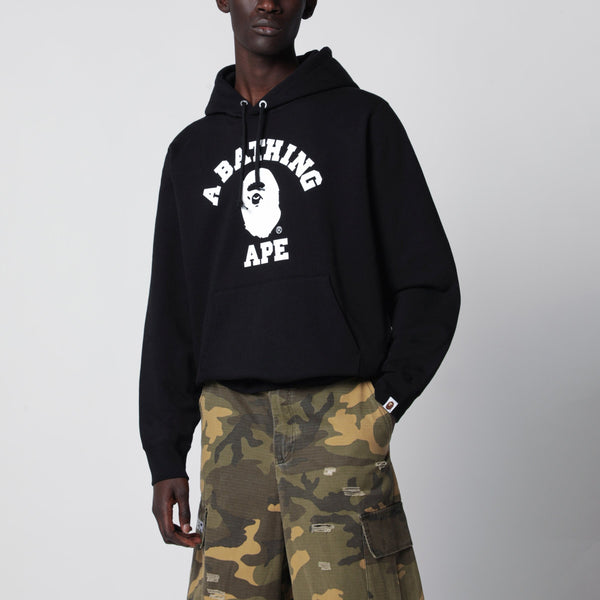 Black Hoodie With Logo Print