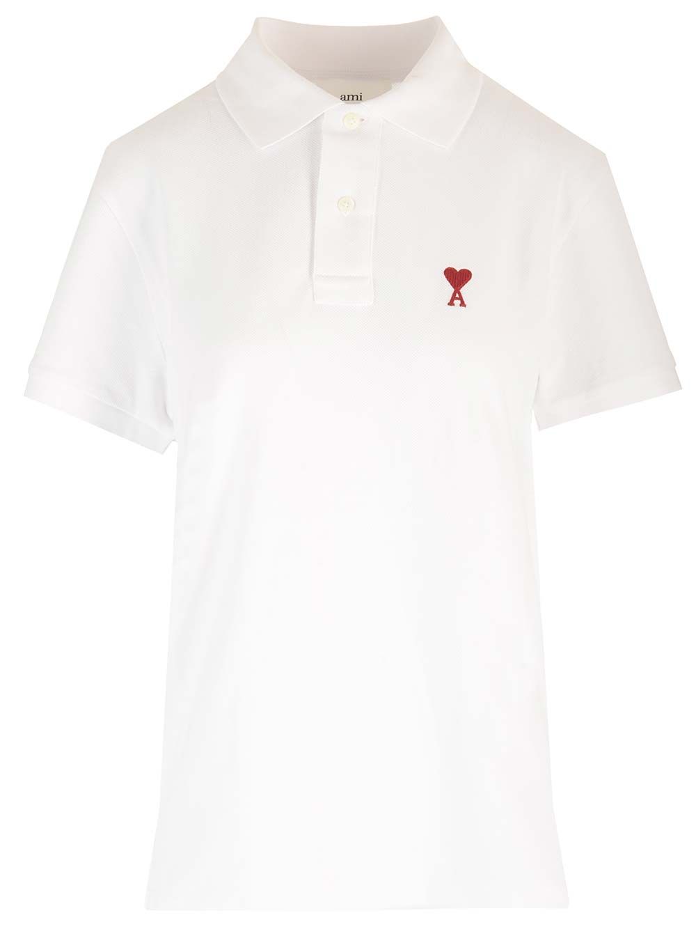 Ami Ami De Coeur Polo shirt - Bianco | 63906930b977ec723f583e701f394c667188b88c