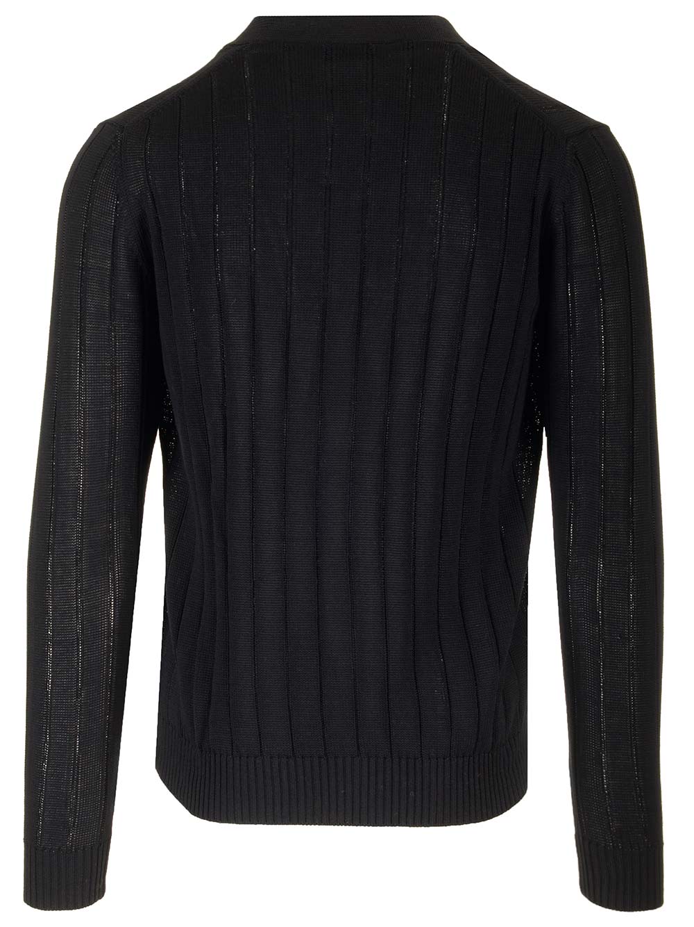 Al Duca D'Aosta Black Cotton Cardigan Knitwear - Nero | 81daabafa592859bb5fb499d818b97d4901a7797