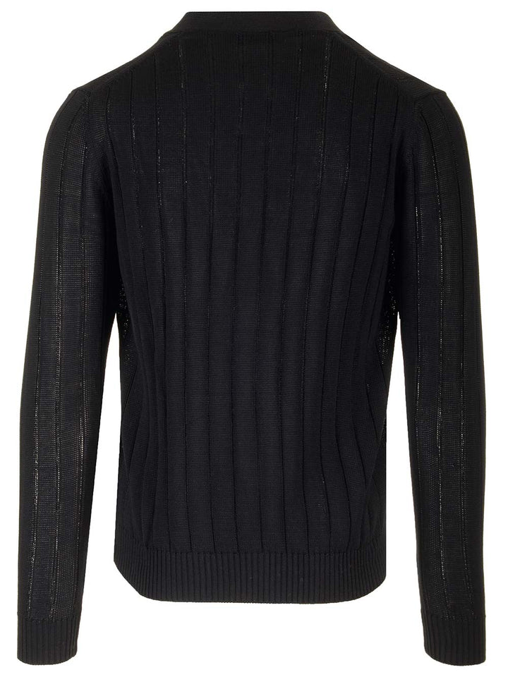Al Duca D'Aosta Black Cotton Cardigan Knitwear - Nero | 81daabafa592859bb5fb499d818b97d4901a7797