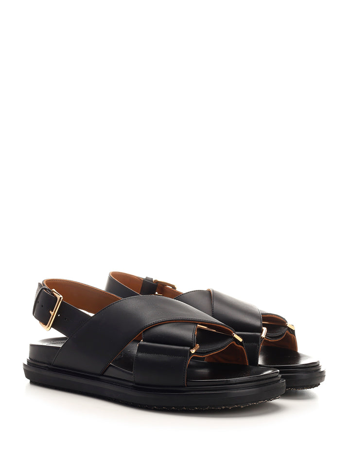 Marni Fussbett Sandali - Nero | 662a5e15cfeb69f766bf6adb6c16998da367fe97
