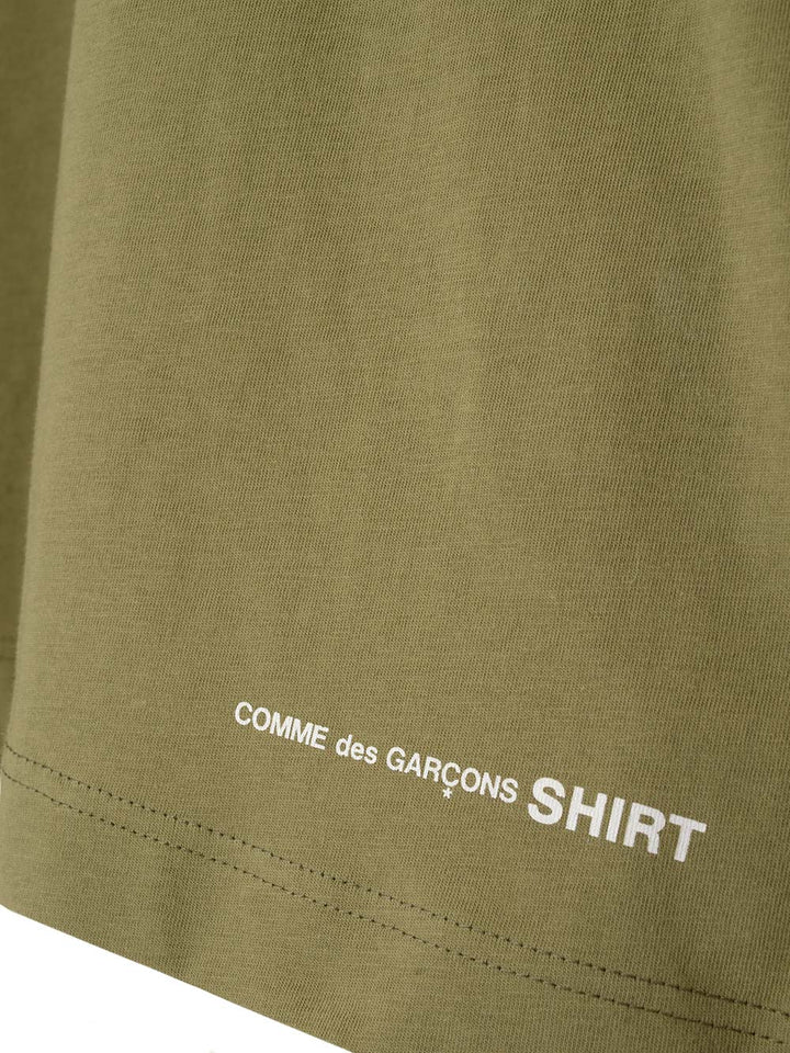 Comme Des GarçOns Shirt Khaki Green Over T-Shirt - Verde | 0dccae395c3e716fbf3721a2bbece4dd4aea5cb9