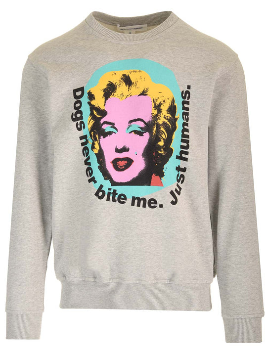 Sweatshirt With Marilyn Monroe Print Sweatshirts Grey