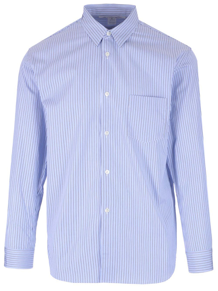 Comme Des GarçOns Shirt Striped Cotton Shirt classic - Bianco | 99133a3ced4293b4181e1c0d32458877ed3f6e03