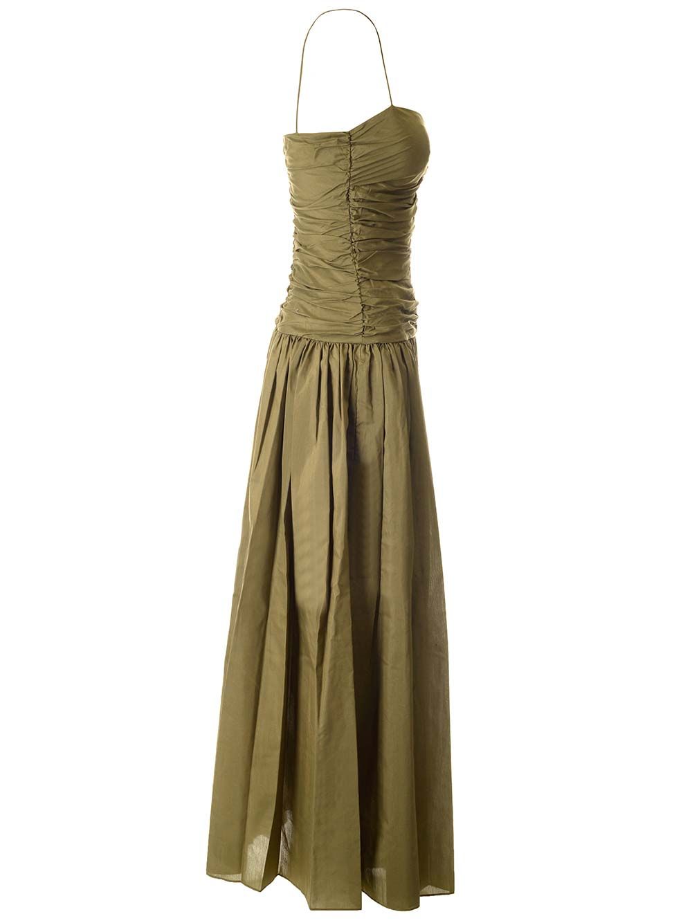 Matteau Gathered Drop Waist Dress Abiti - Verde | ec6222ff8d3aa21d27fed2f5ad2d9fe7c8feea27