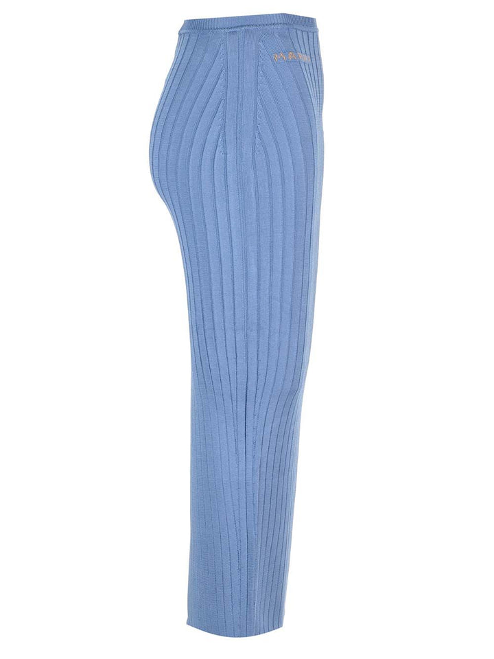 Marni Long Celestial Ribbed Skirt Gonne - Blu | 80ff6653ddb9879da95a9a325196da88c32a51cb