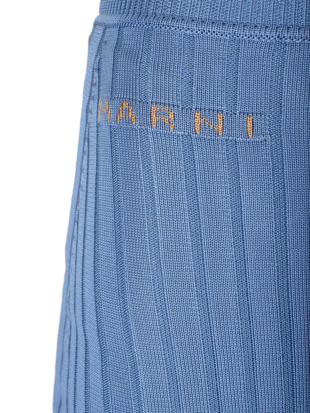 Marni Long Celestial Ribbed Skirt Gonne - Blu | cab1e5672382c49f9353d50f3c8a6af5c88eb33b