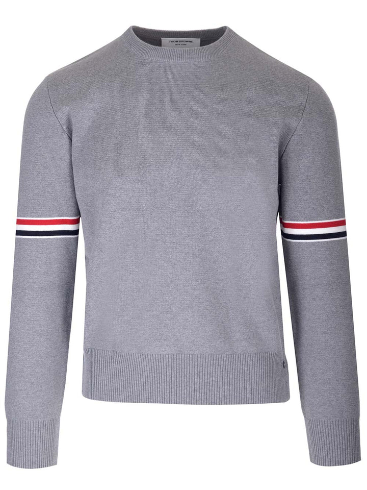 Thom Browne Compact Cotton Knit Sweater Knitwear - Grey | 44ddad47d81803fd3f9b4dc0bcfa70b036b8af0b