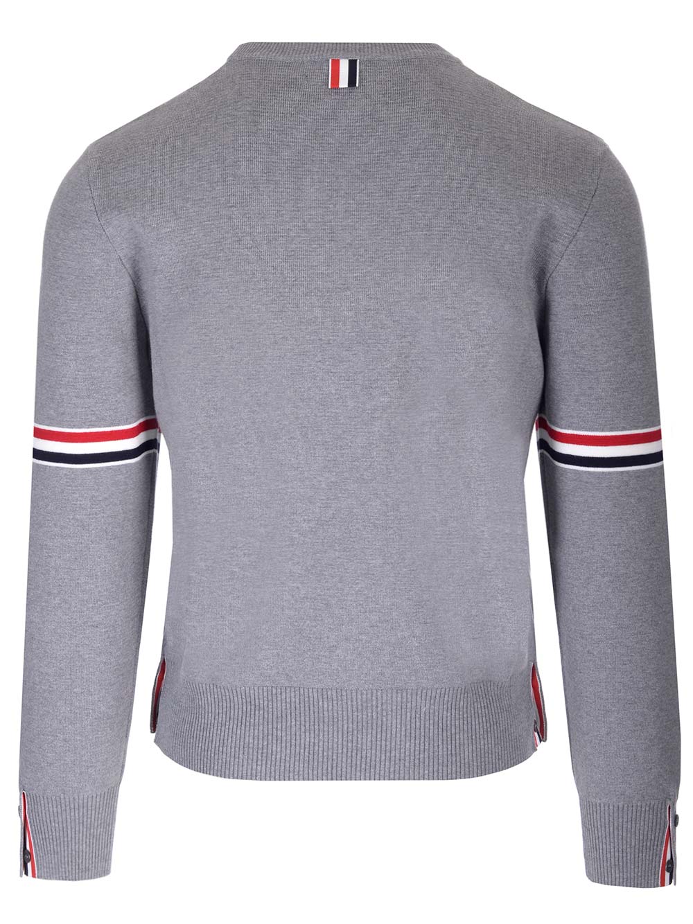 Thom Browne Compact Cotton Knit Sweater Knitwear - Grey | 819873c84c0dd7b85dcf42eb0cc543a4d24d99d2