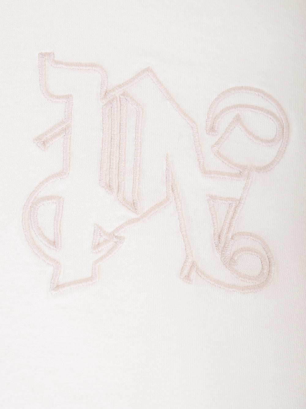 Palm Angels White  With Monogram T-Shirt - Bianco | 5cec7917ca29873c9d67441c5c0c5fcd40cc07f9