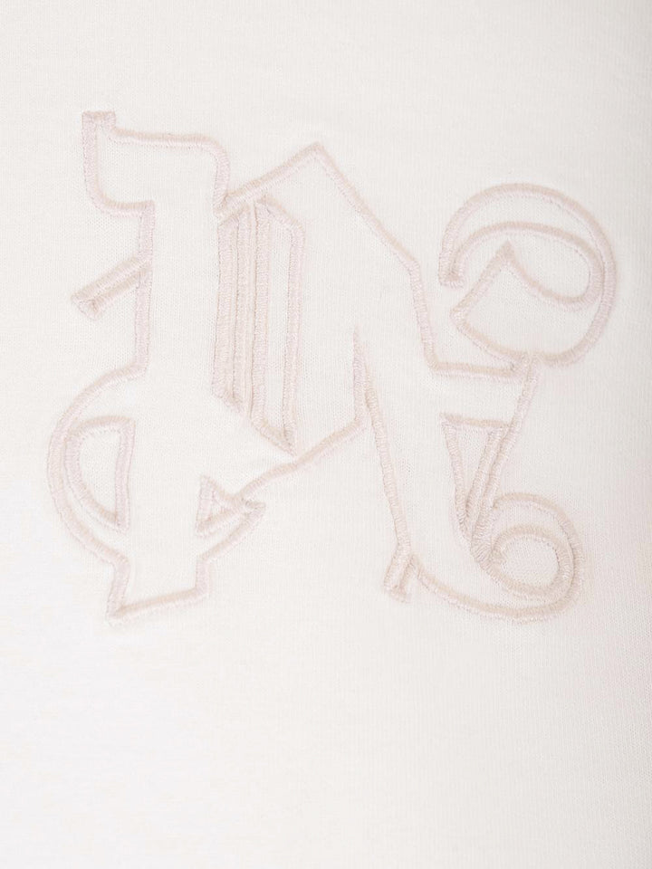 Palm Angels White  With Monogram T-Shirt - Bianco | 5cec7917ca29873c9d67441c5c0c5fcd40cc07f9