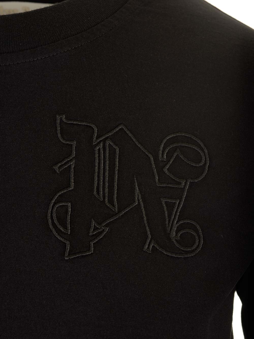 Palm Angels Black  With Monogram T-Shirt - Nero | ada78a1c2450a3f8be0eb4b762b2d3f274f29fff