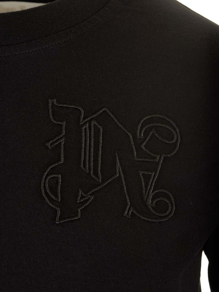 Palm Angels Black  With Monogram T-Shirt - Nero | ada78a1c2450a3f8be0eb4b762b2d3f274f29fff