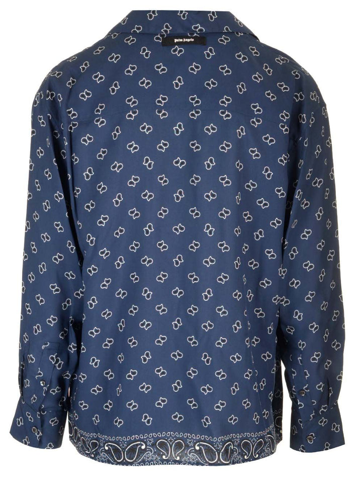 Palm Angels Paisley Print Bowling Shirt Shirts - Blu | 0d6d6e785ae2c459862bb7a925b27735b23792b9