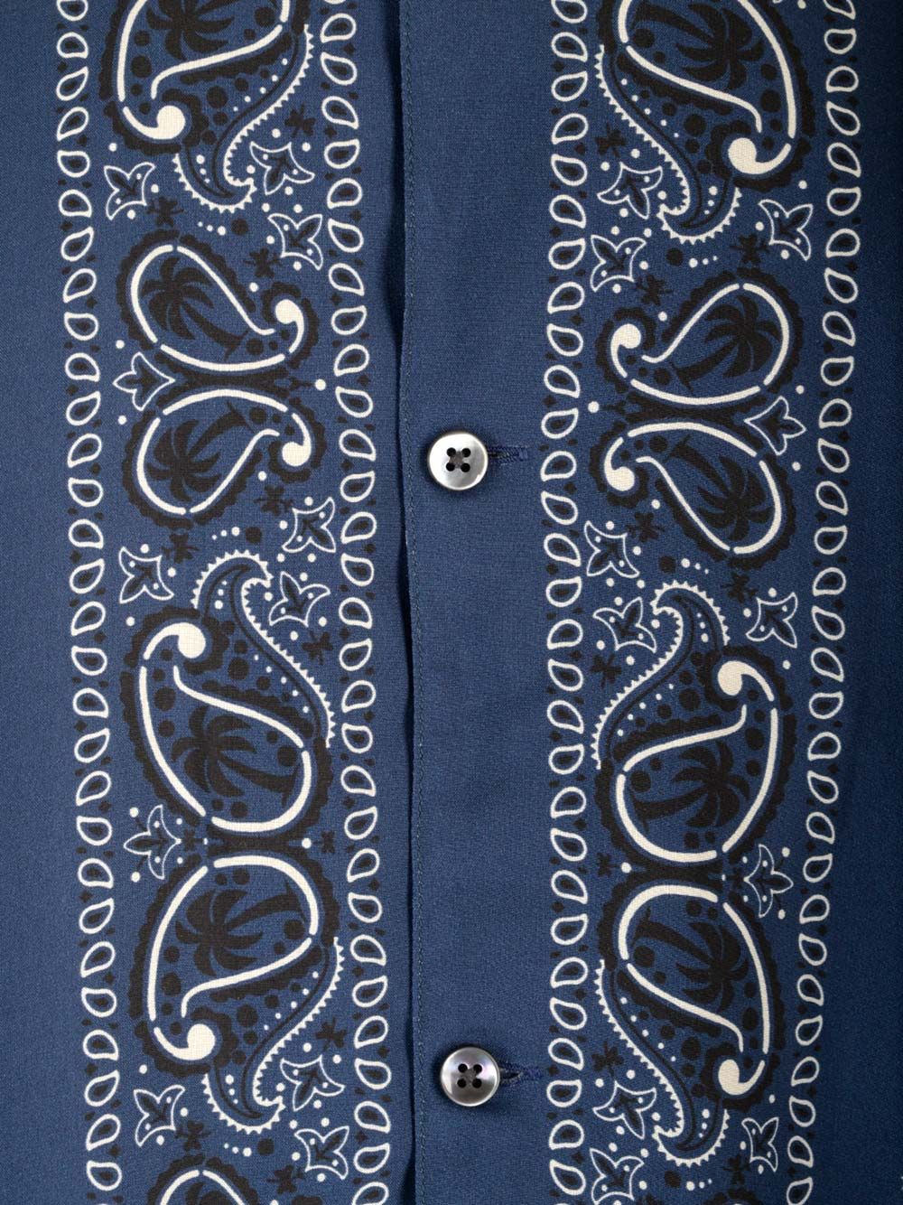 Palm Angels Paisley Print Bowling Shirt Shirts - Blu | 0de4ff9bb06dbc71c12e25bb0100d3817c9d5830