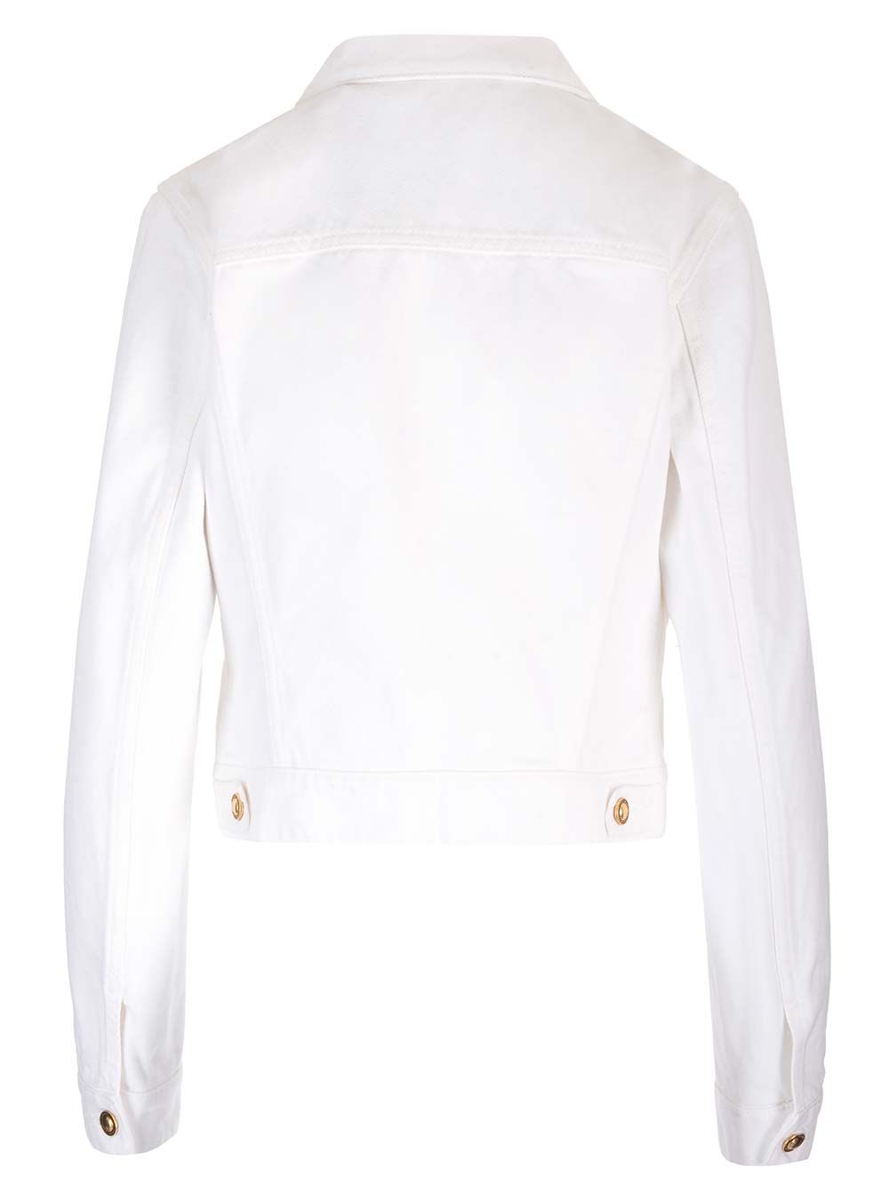 Palm Angels Cotton Denim Jacket Giacche - Bianco | e9e8aba19a8331f7be57a65ce43cdb9dbf4ad059