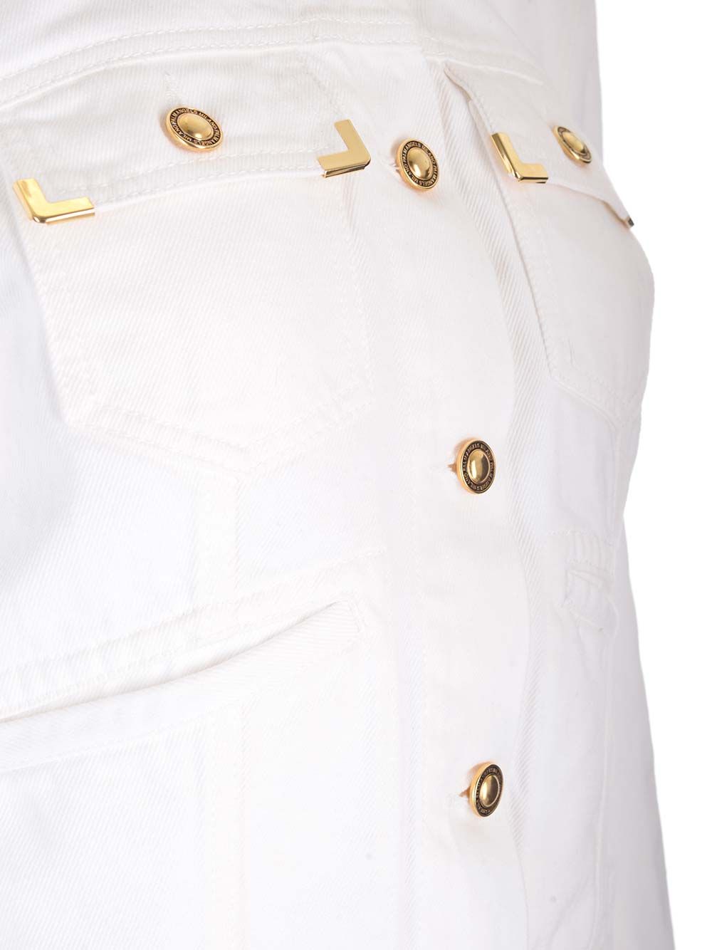 Palm Angels Cotton Denim Jacket Giacche - Bianco | 065c03ac2ba4710b8daaf0638246dec58401e11d