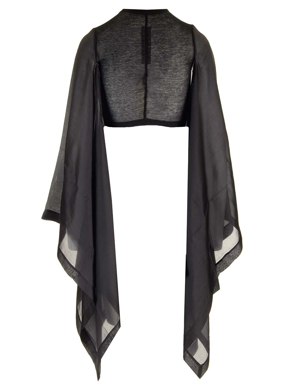 Rick Owens Black Cotton And Silk Crop Top Top - Nero | 5a9d54c73cb722ca6fd125f05fe773f690df1748