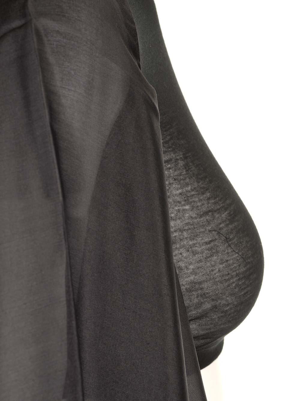 Rick Owens Black Cotton And Silk Crop Top Top - Nero | 3ba935218063908f602591e38b3bdba6746b3e05