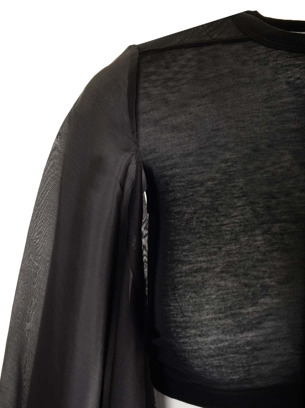Rick Owens Black Cotton And Silk Crop Top Top - Nero | 1fa542561b67e5c6db540f917af3d33b7ebc3c6e