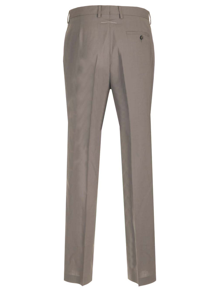 Mm6 Maison Margiela Tailored Wool Trousers - Marrone | af658d071d32548a253ea0656a323f9b3357824f