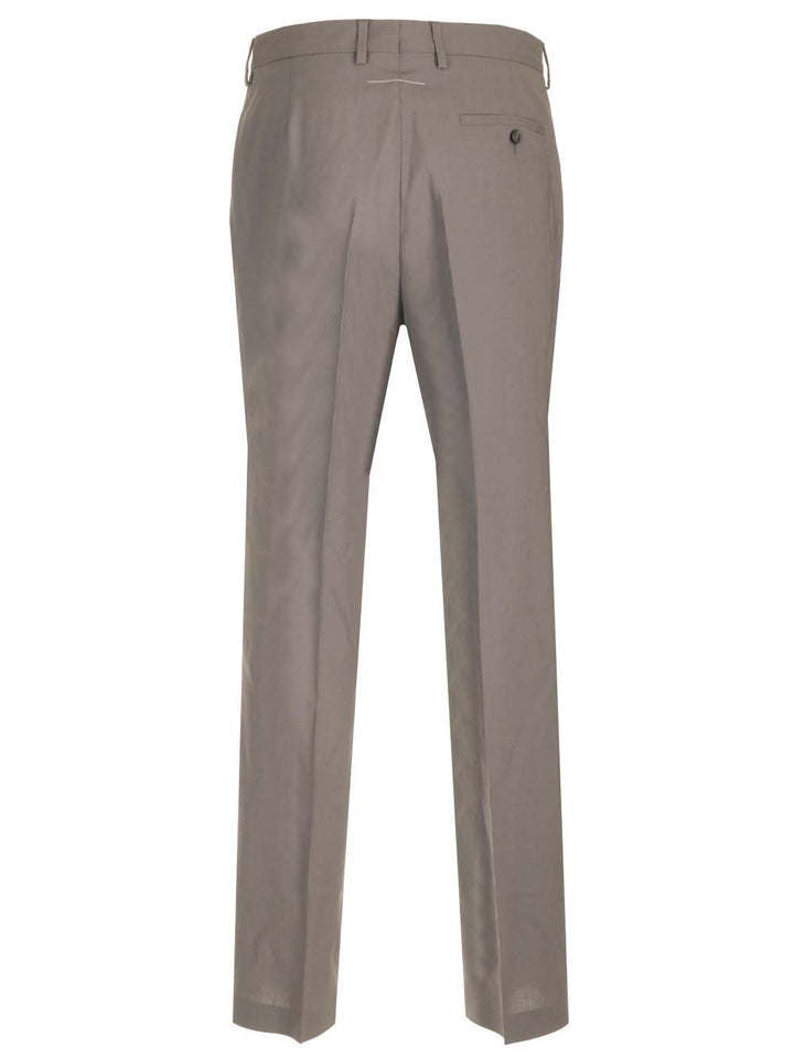 Mm6 Maison Margiela Tailored Wool Trousers - Marrone | ee1040f5e2c89afbab5e0c85294d74d0989f7242