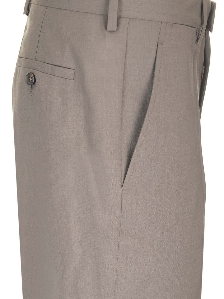 Mm6 Maison Margiela Tailored Wool Trousers - Marrone | 715a49a001b5e068ff200a902d400430ca4573cb