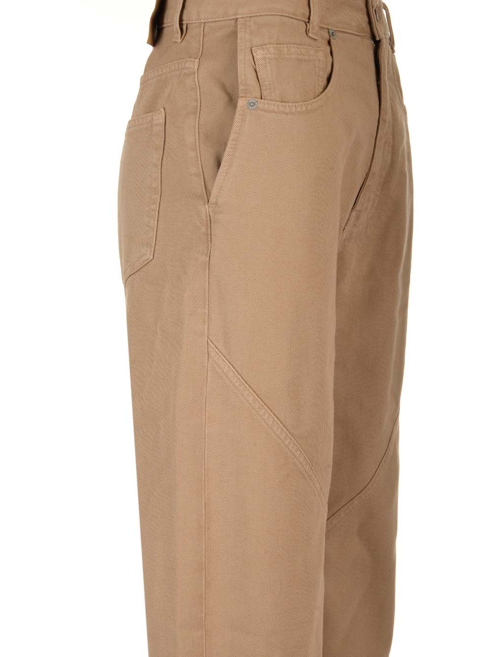 Mm6 Maison Margiela In Cotton Twill Trousers - Beige | 5479ae7ac06263fb4d191a8d9b51ac484febb8a1