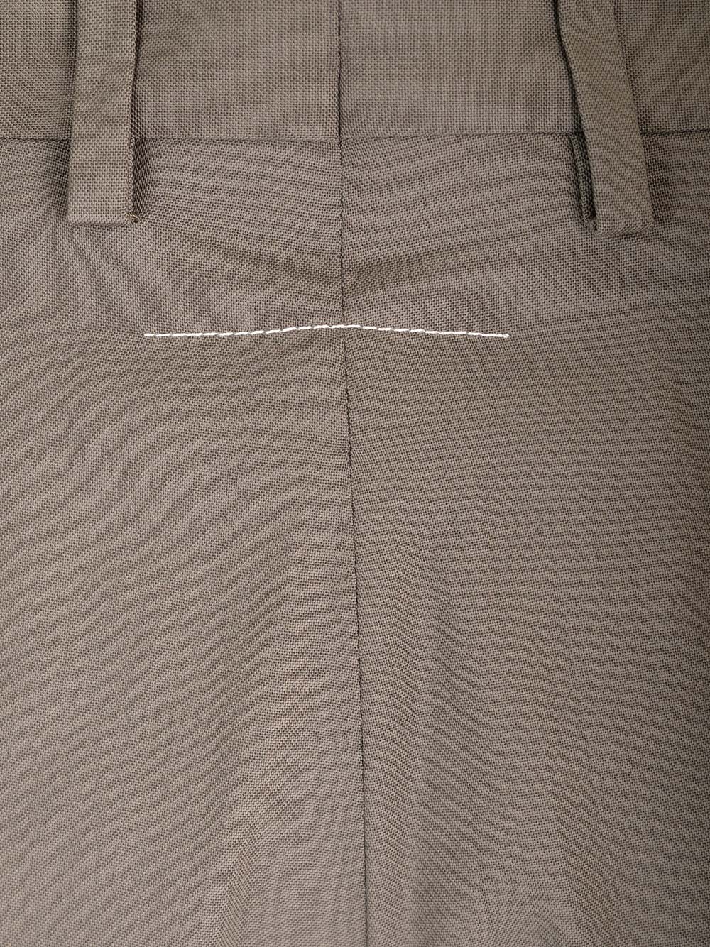 Mm6 Maison Margiela Tailored Wool Trousers - Marrone | 765bda8f66110cd96eb9f00dc2bcff67e5e0197a