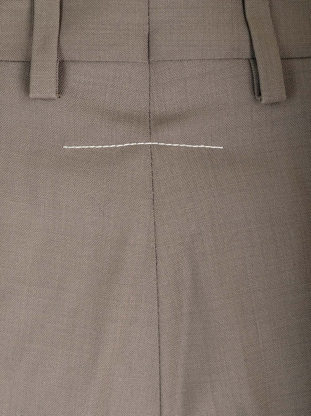 Mm6 Maison Margiela Tailored Wool Trousers - Marrone | b81ff1dc2648dbeda8d4953e5c5183adfb4f791e